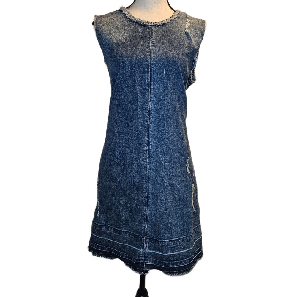 Kut From The Kloth‎ XL Christina Distressed Denim Dress